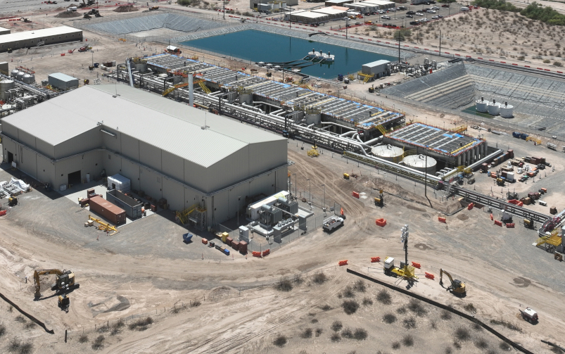 Construction of the commercial production facility at Florence Copper was over 90 per cent complete by the end of June. Courtesy of Taseko Mines